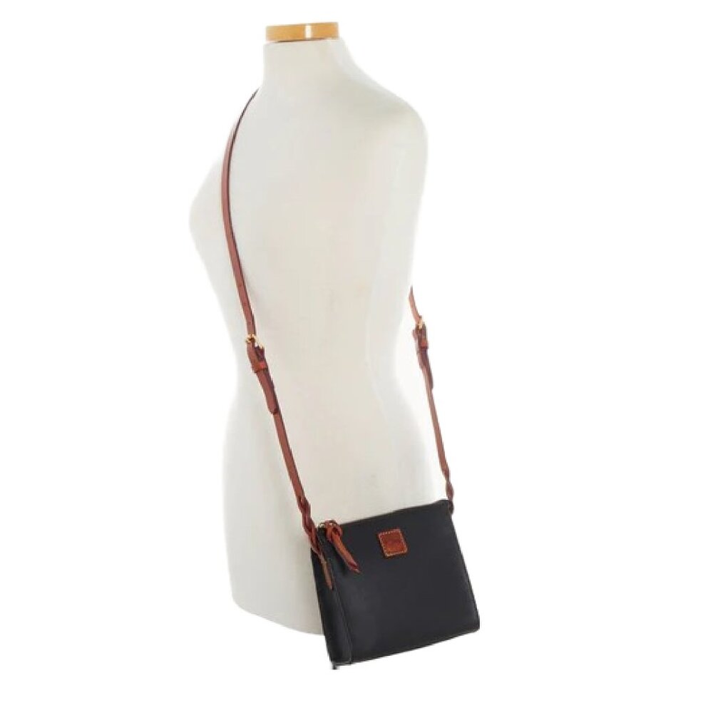NWT- Dooney & Bourke Florentine Leather Jamie North South Crossbody Bag, Black